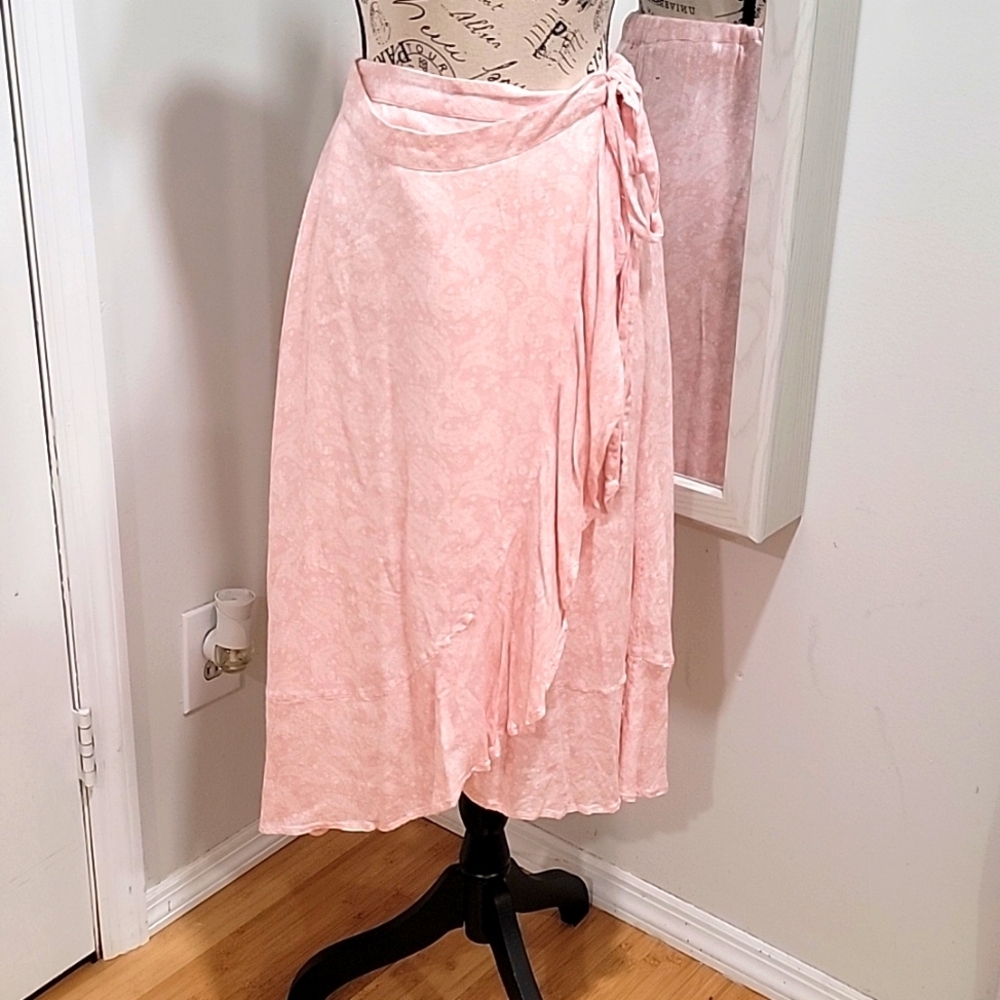 Lucky Brand Petite Small Pink Skirt O9